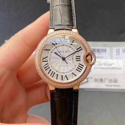 TW Factory Cartier Blue Balloon 36MM Automatic Movement Diamond Women Watch